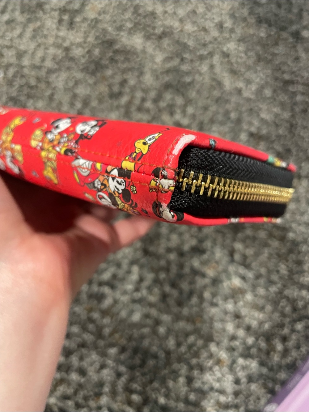 Loungefly Red Mickey & Minnie Zip-Around Wallet - Picture 4 of 10